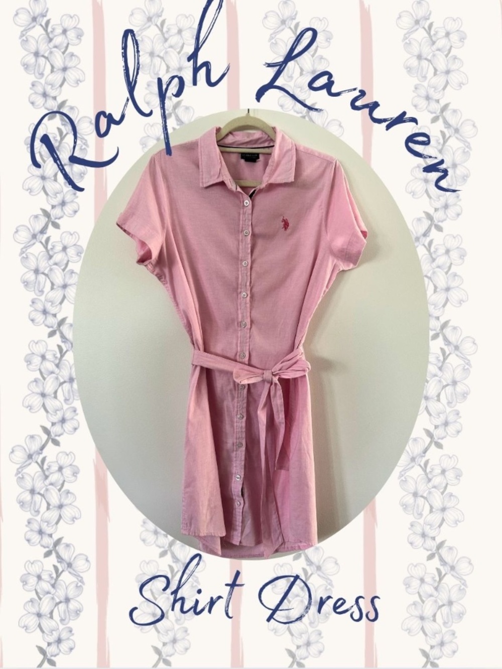Ralph Lauren Blue Label Pink Shirt Dress 🌸